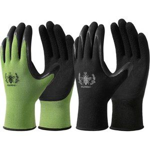 6 Pairs Breathable Garden Gloves with Grip, Latex Coated, Medium Size Fits Most